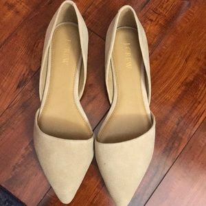 J. Crew Suede Zoe D’Orsay Flats - Saddle